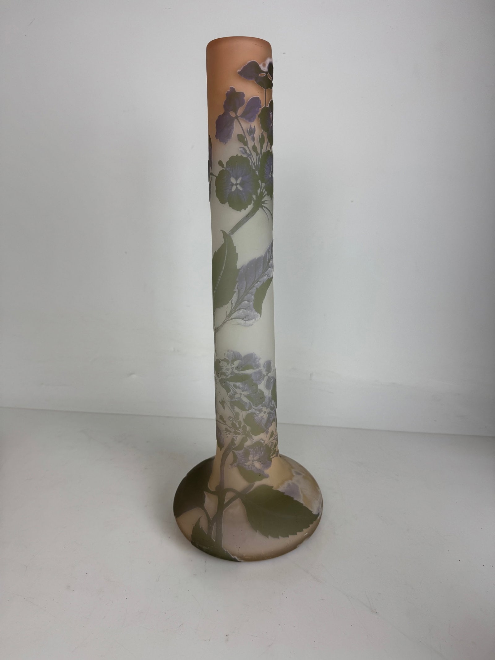 A LARGE GALLE VASE: Circa 1900. Measures 17” high. In overall good condition, no chips, no cracks. Estimate $2000-2500
