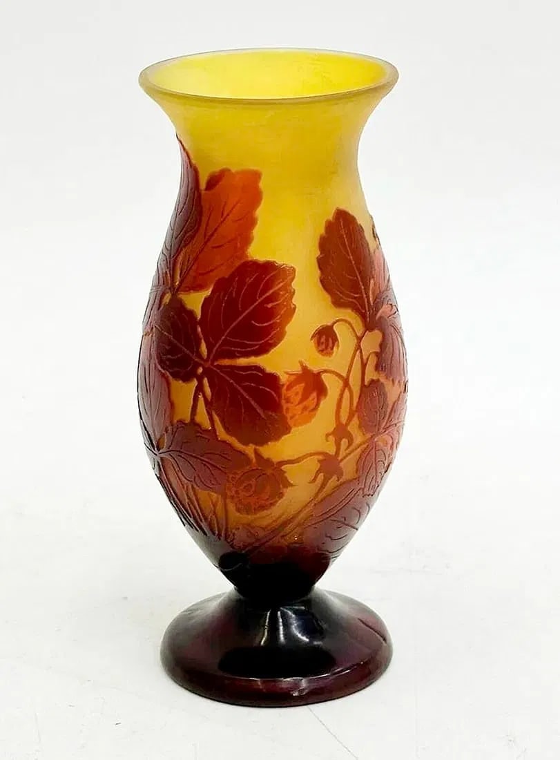 GALLE VASE: Circa 1900. Measures 6 inches high. Estimate $1000-1200