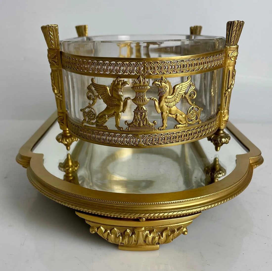 A MAGNIFICENT ORMOLU MOUNTED BACCARAT CENTREPIECE WITH PLATEAU - 6