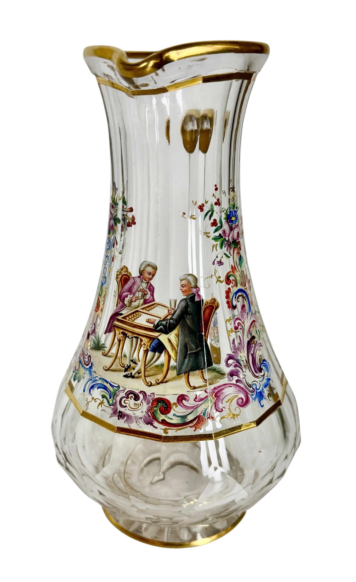 A LARGE SIGNED LOBMEYR ENAMELLED EWER (1 of 5)
