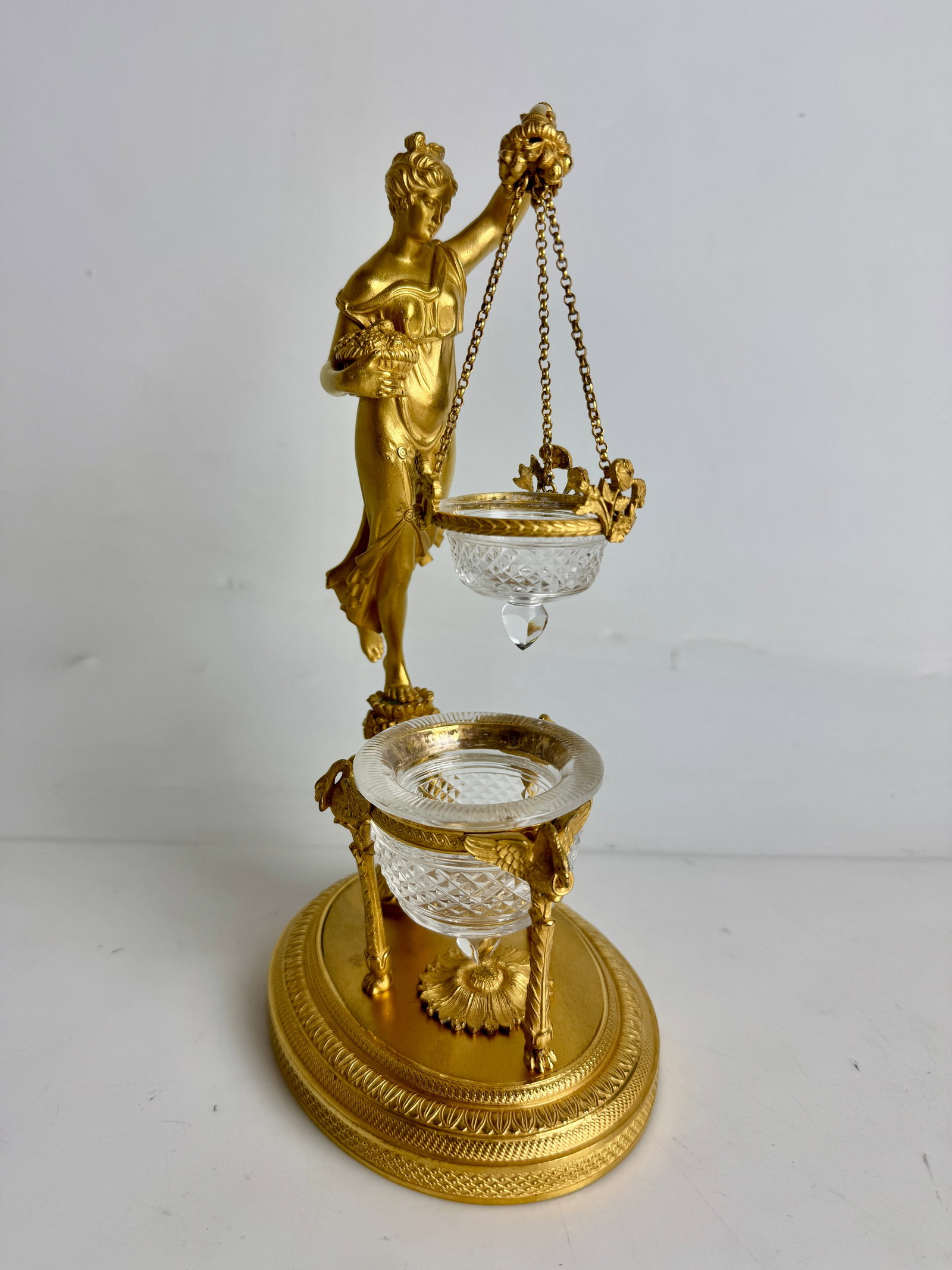 EMPIRE STYLE ORMOLU AND BACCARAT CRYSTAL FIGURE (1 of 6)