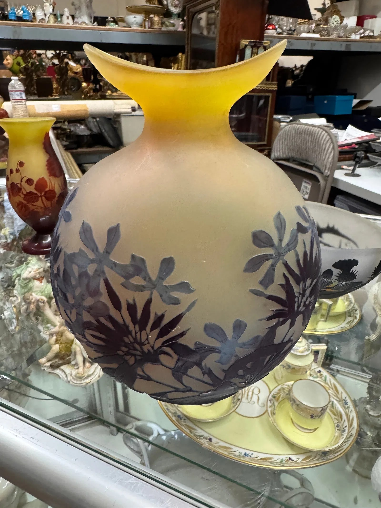 GALLE ART GLASS VASE - 5
