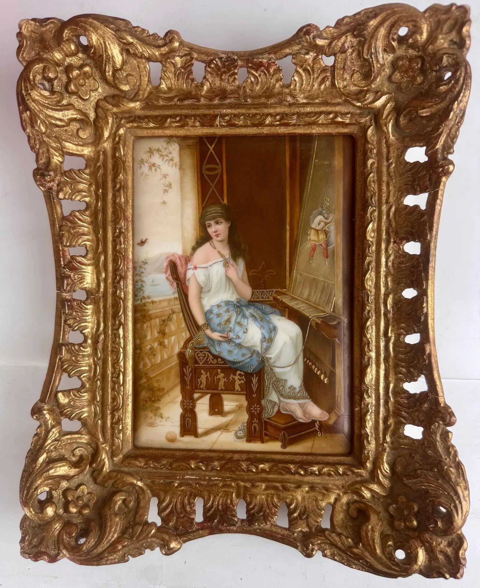 19TH C. GERMAN PORCELAIN PLAQUE: Measures 7 inches x 5 inches unframed. In excellent condition. Estimate $1200-1400