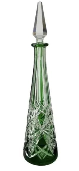 A LARGE BACCARAT CUT CRYSTAL LIQUOR BOTTLE: Measures 13.5 inches high. In good used condition, unsigned. Estimate $1.000-1.200