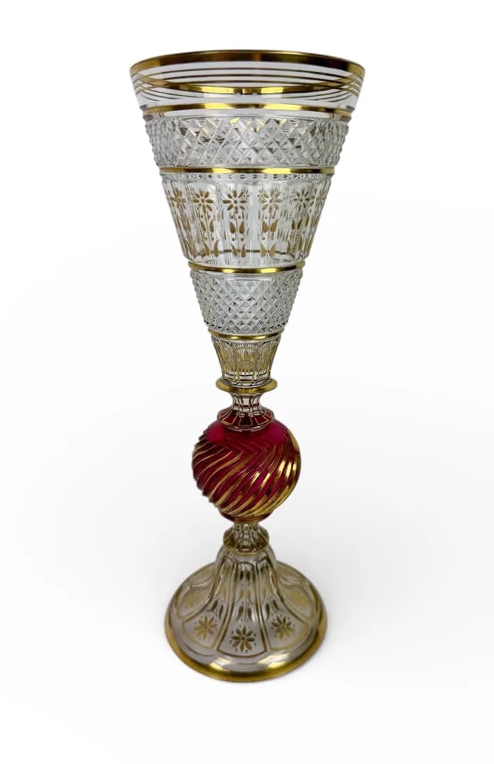 MOSER VASE: Circa 1900. Measures 9 inches tall. In good condition. Estimate $300-400