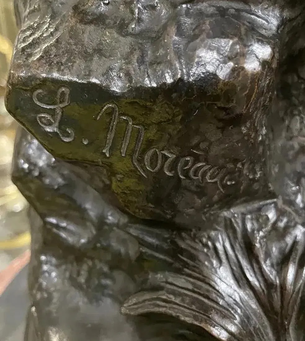 A PALATIAL BRONZE SCULPTURE SIGNED MOREAU - 3