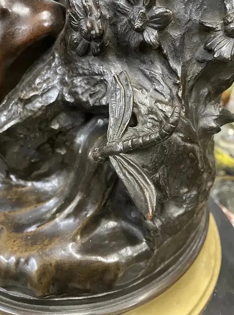 A PALATIAL BRONZE SCULPTURE SIGNED MOREAU - 4