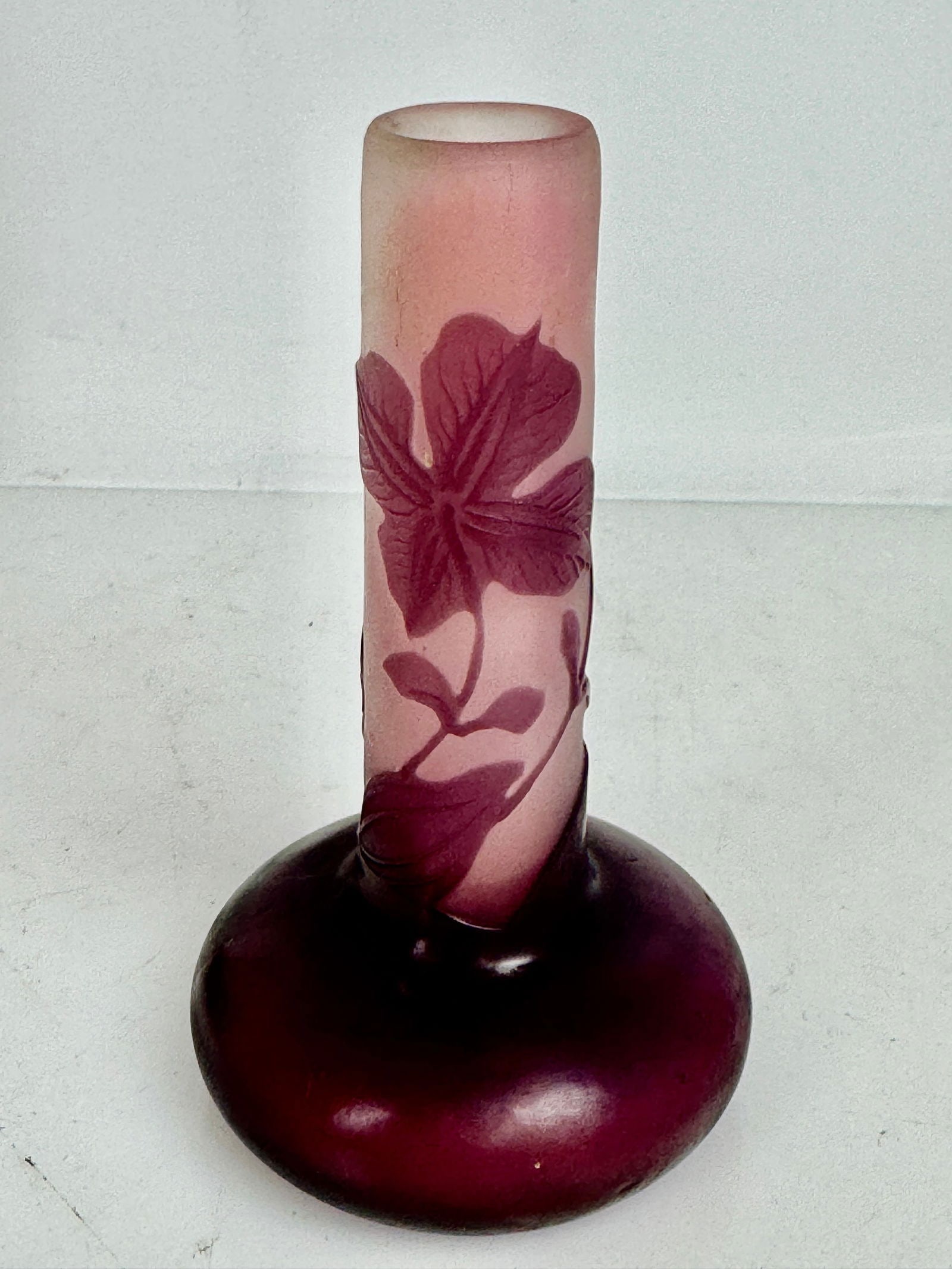 GALLE VASE CIRCA 1900: Measures 4 inches high in excellent condition. Estimate $400-500
