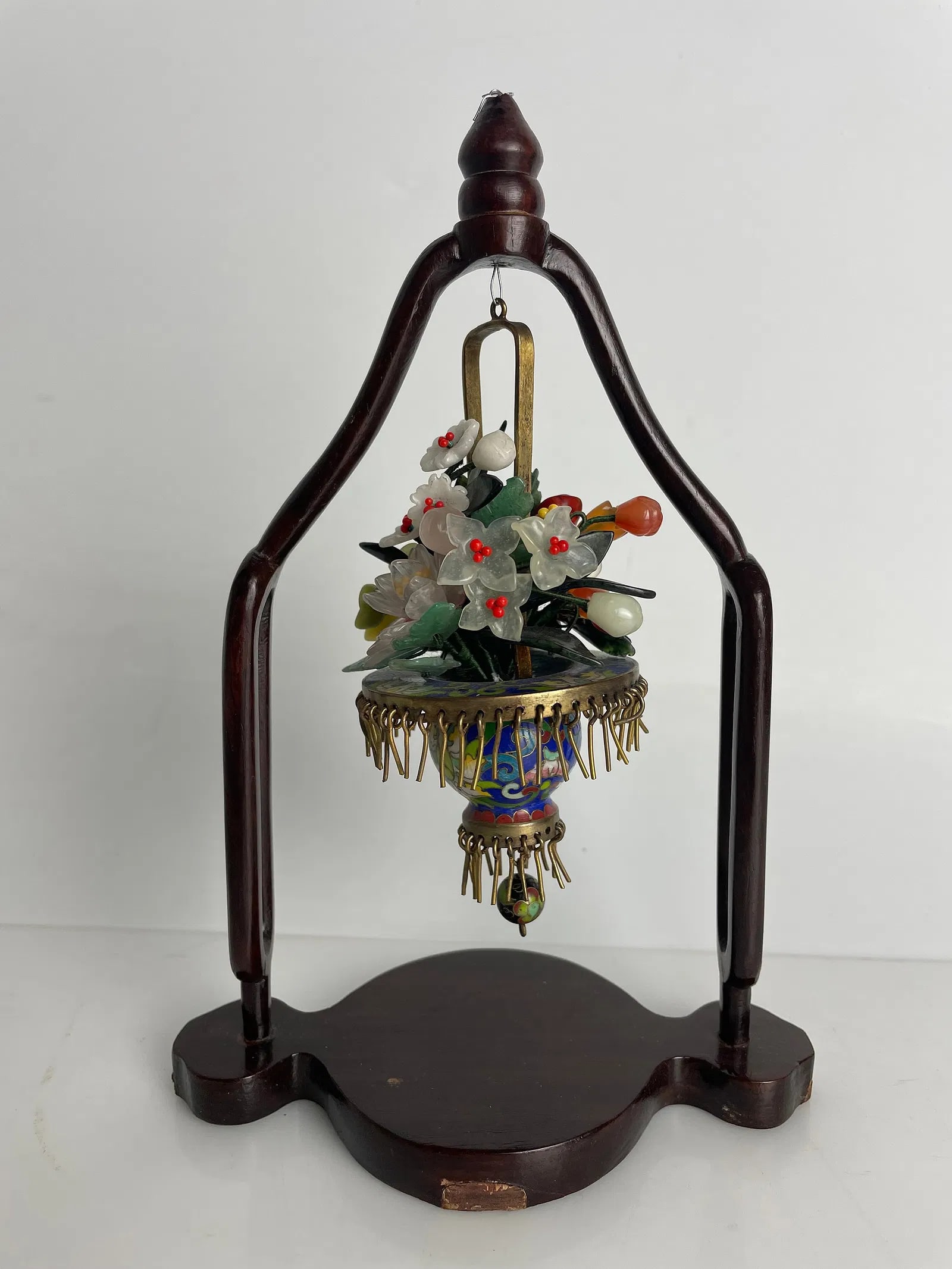 CHINESE CLOISONNE MINIATURE FLOWER VASE: Circa 1960. Measures 8 inches h. Good condition. Estimate $600-800