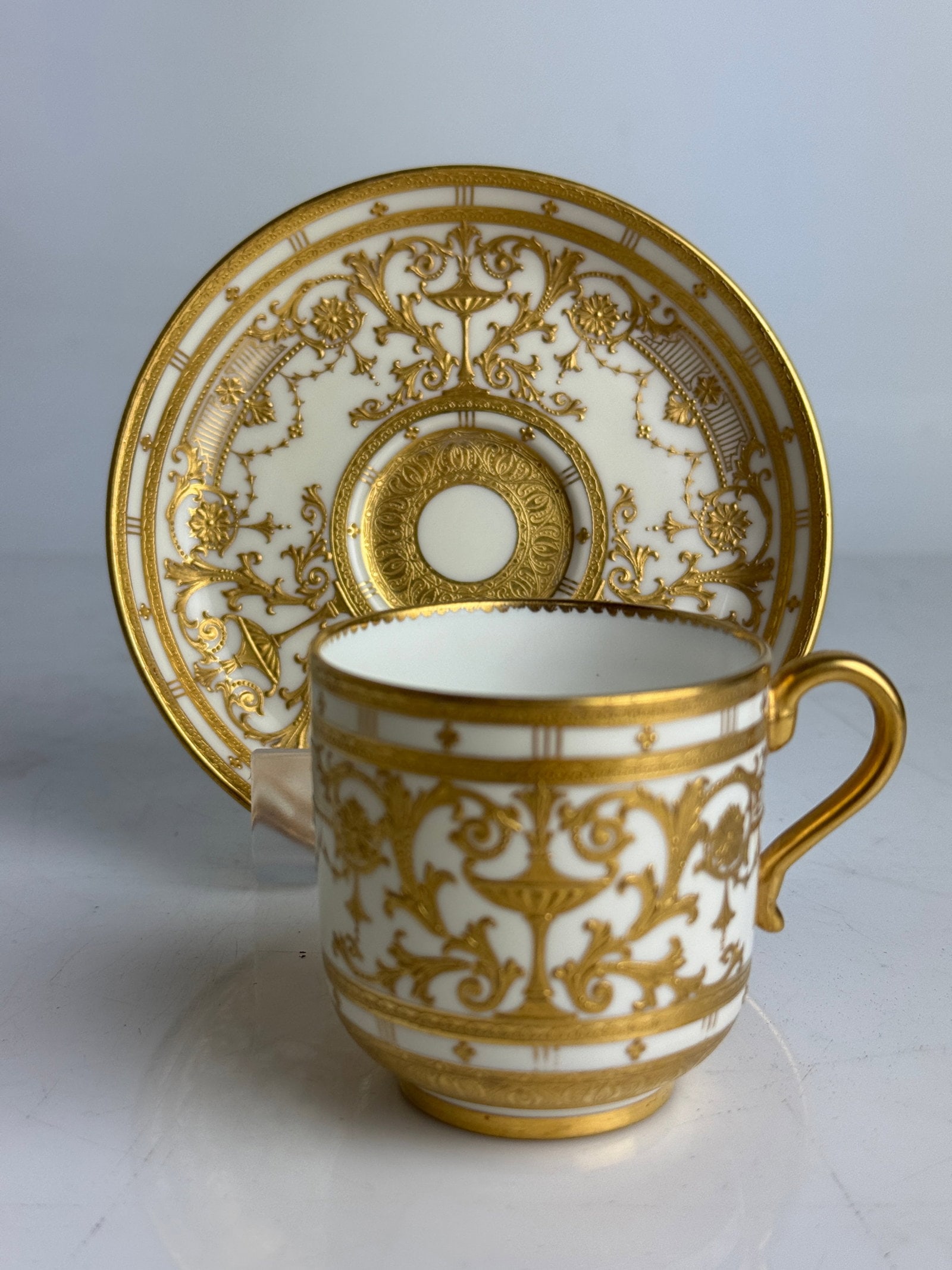 TIFFANY MINTON PORCELAIN CUP AND SAUCER (1 of 5)