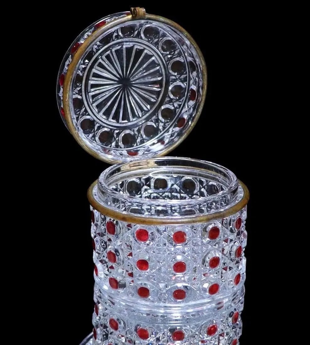 SIGNED ORMOLU MOUNTED BACCARAT BOX - 3