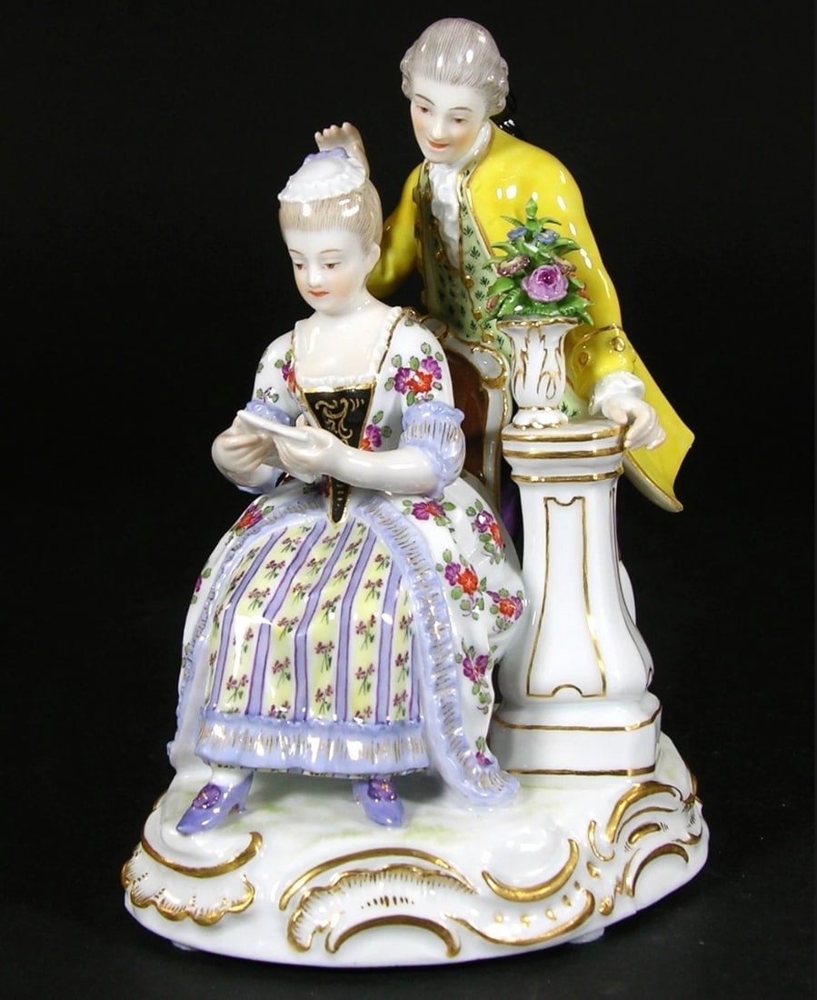 19TH C. MEISSEN GROUP: First quality. Measures 5.5” h. In good condition. Estimate $800-1000