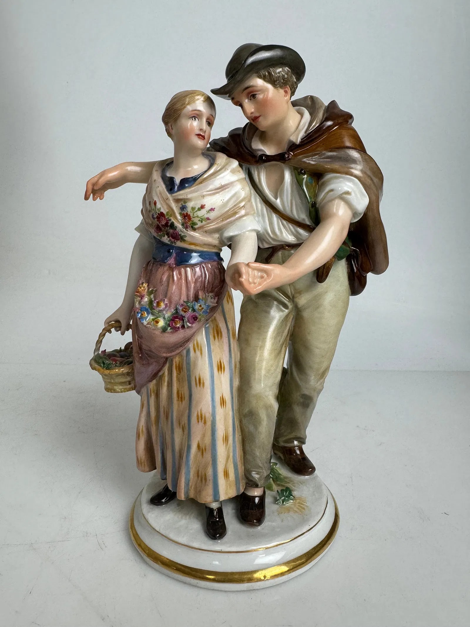 LARGE 19TH C. MEISSEN GROUP: First quality . Measures 8.5 inches h. In excellent condition. Estimate $1200-1500