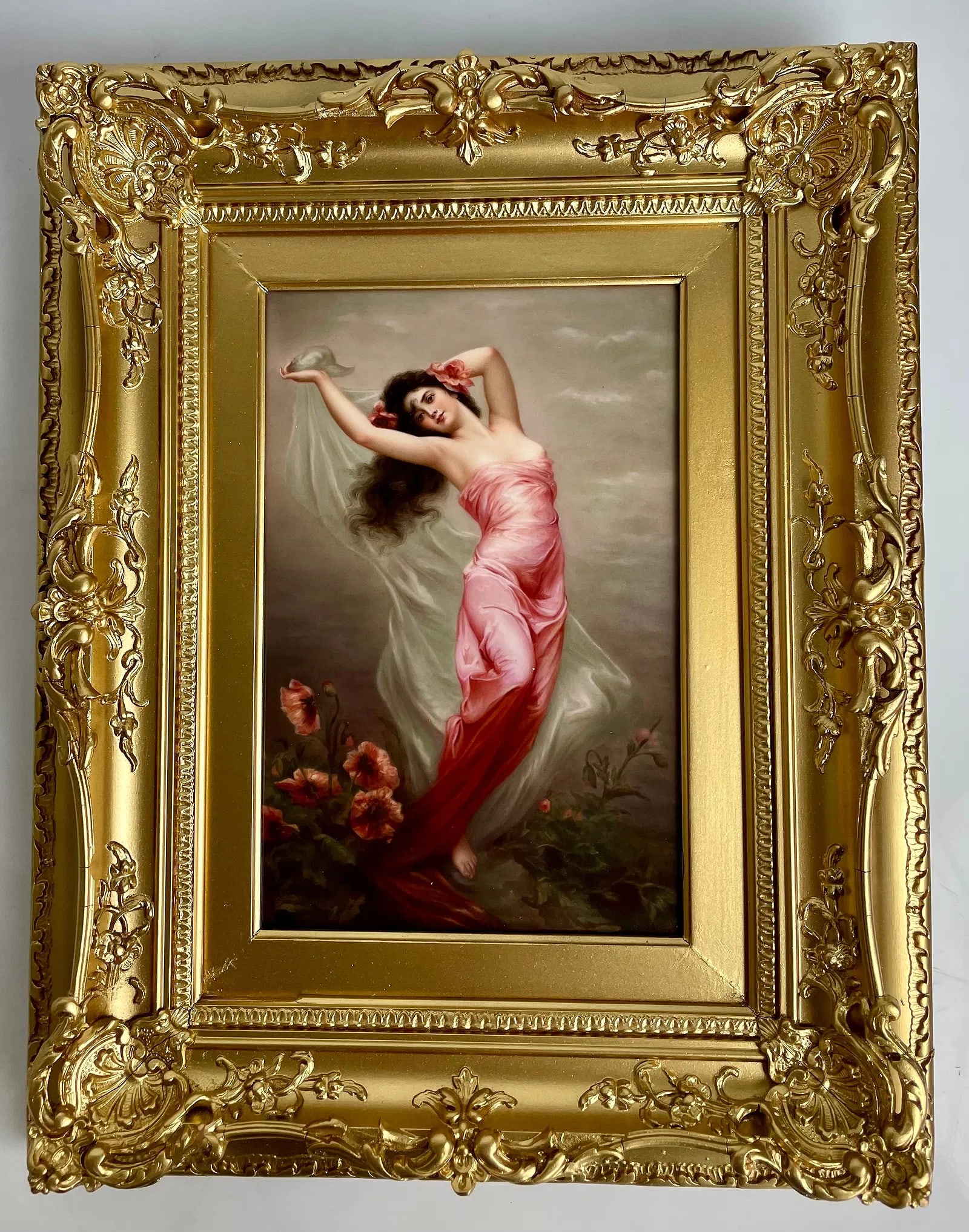 A LARGE 19TH C. BERLIN KPM PORCELAIN PLAQUE: Measures 14 inches x 11.5 inches unframed , in very good antique condition. Estimate $4.000-5.000
