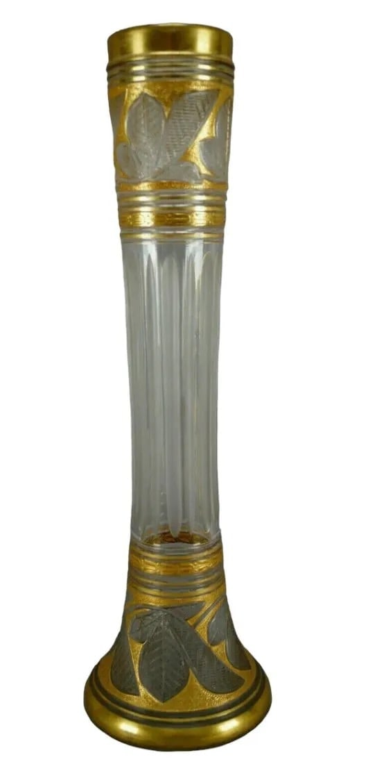 A LARGE GILT MOSER VASE: Circa 1900. Measures 15.5 inches high. Good antique condition. Estimate $800-1.000