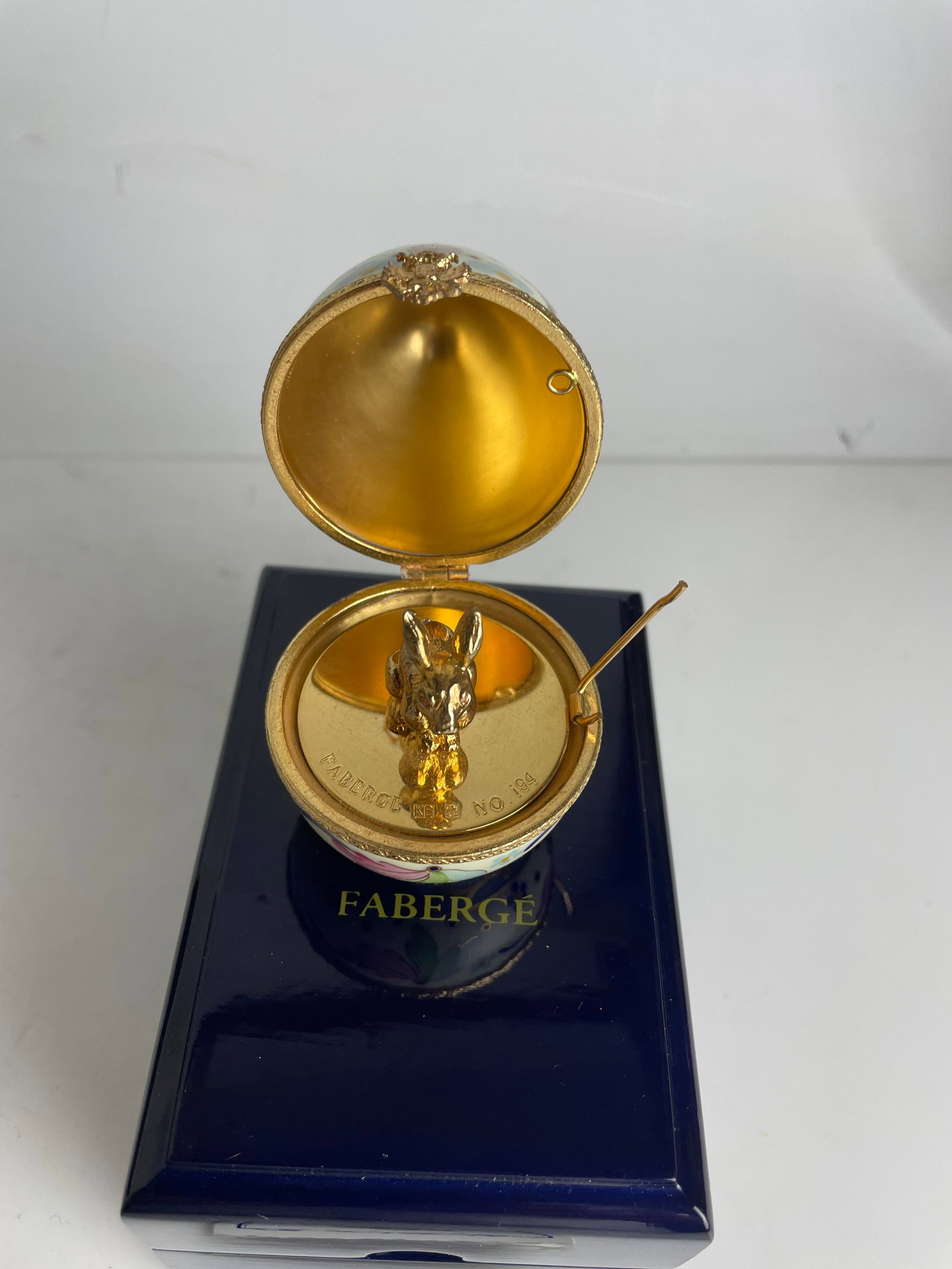 IMPERIAL FABERGE LIMITED ADDITION PAITED PORCELAIN EGG: Like new in original box with coa. Estimate $1000-1200