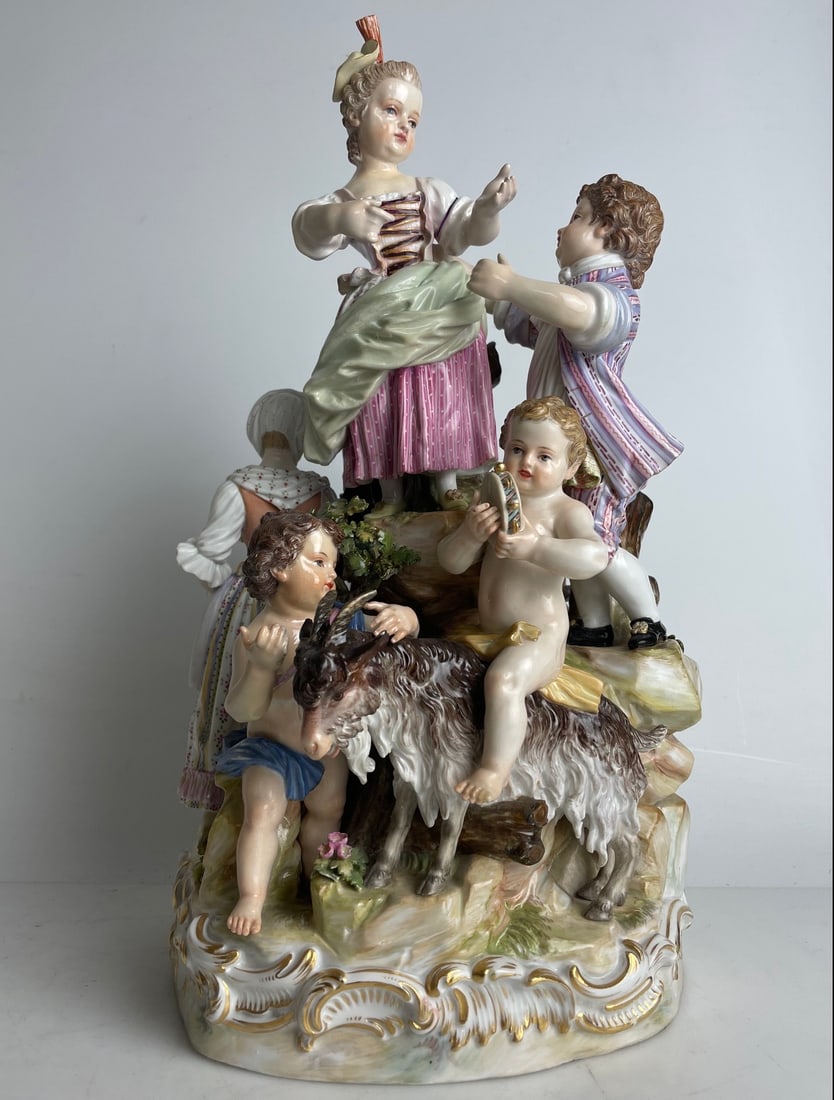 A LARGE 19TH C. MEISSEN GROUP (1 of 10)