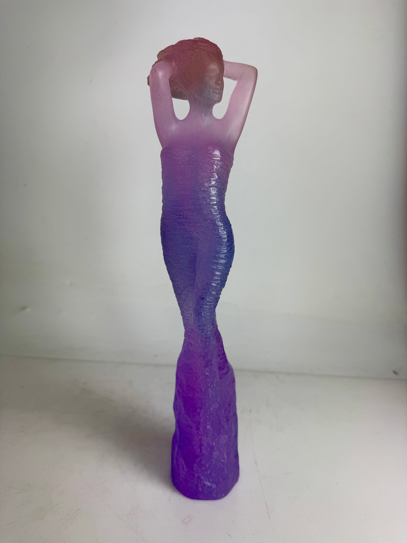 A LARGE LTD EDITION DAUM PATE DE VERRE FIGURE SIGNED RICHARD (1 of 6)