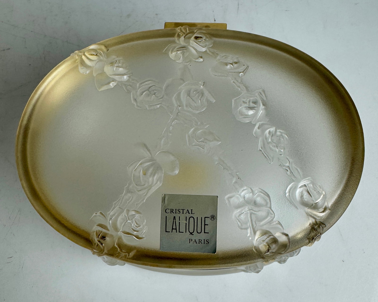 LALIQUE COPPELIA FROSTED CRYSTAL DRESSER BOX (1 of 6)