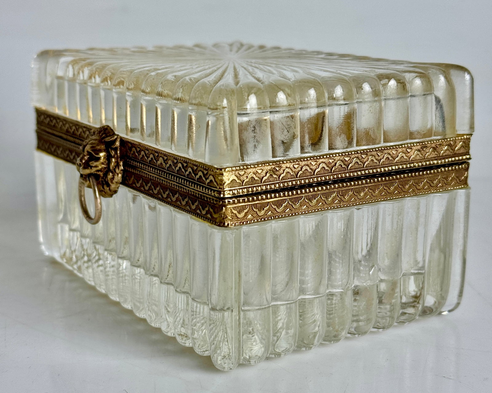 BACCARAT STYLE ORMOLU MOUNTED BOX - 2
