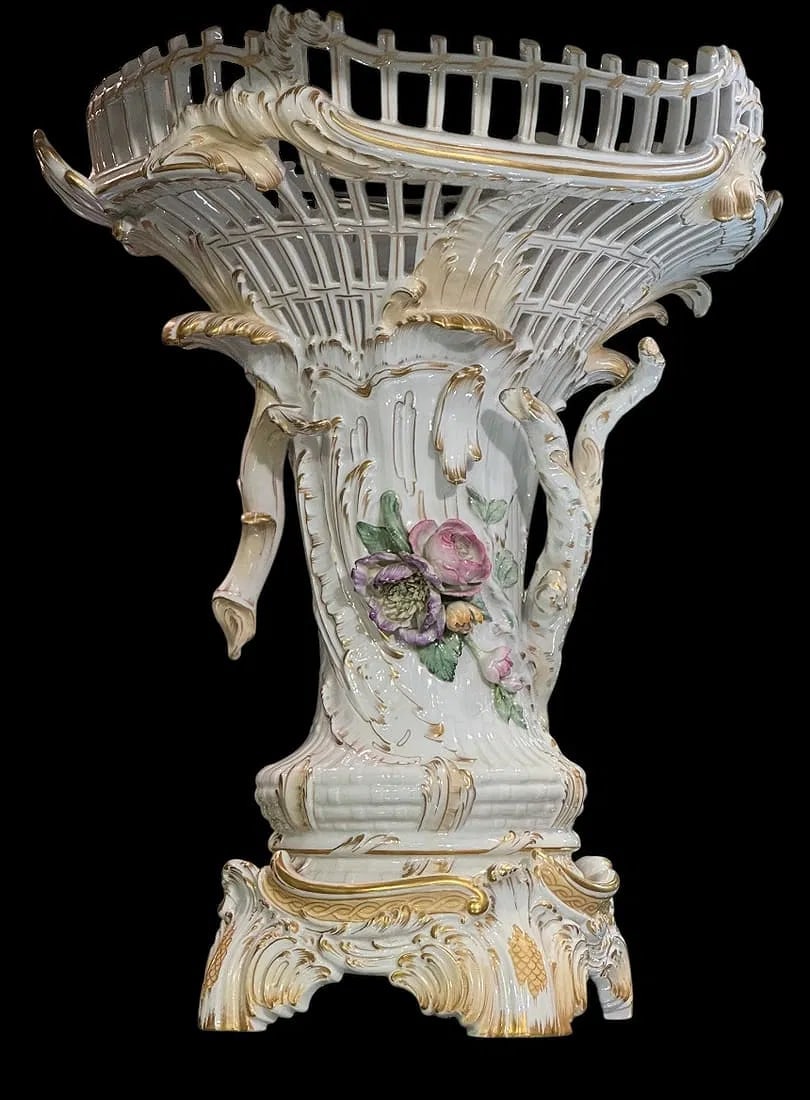 A LARGE BERLIN KPM PORCELAIN CENTERPIECE: Circa 1900. Measures 14 inches high. In excellent condition. Estimate $2000-2500