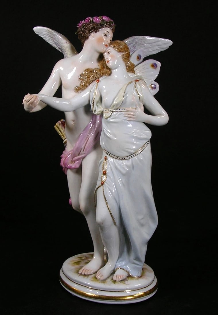 A LARGE MEISSEN GROUP: Circa 1880. Measures 10 inches h. In good condition. Estimate$1500-2000