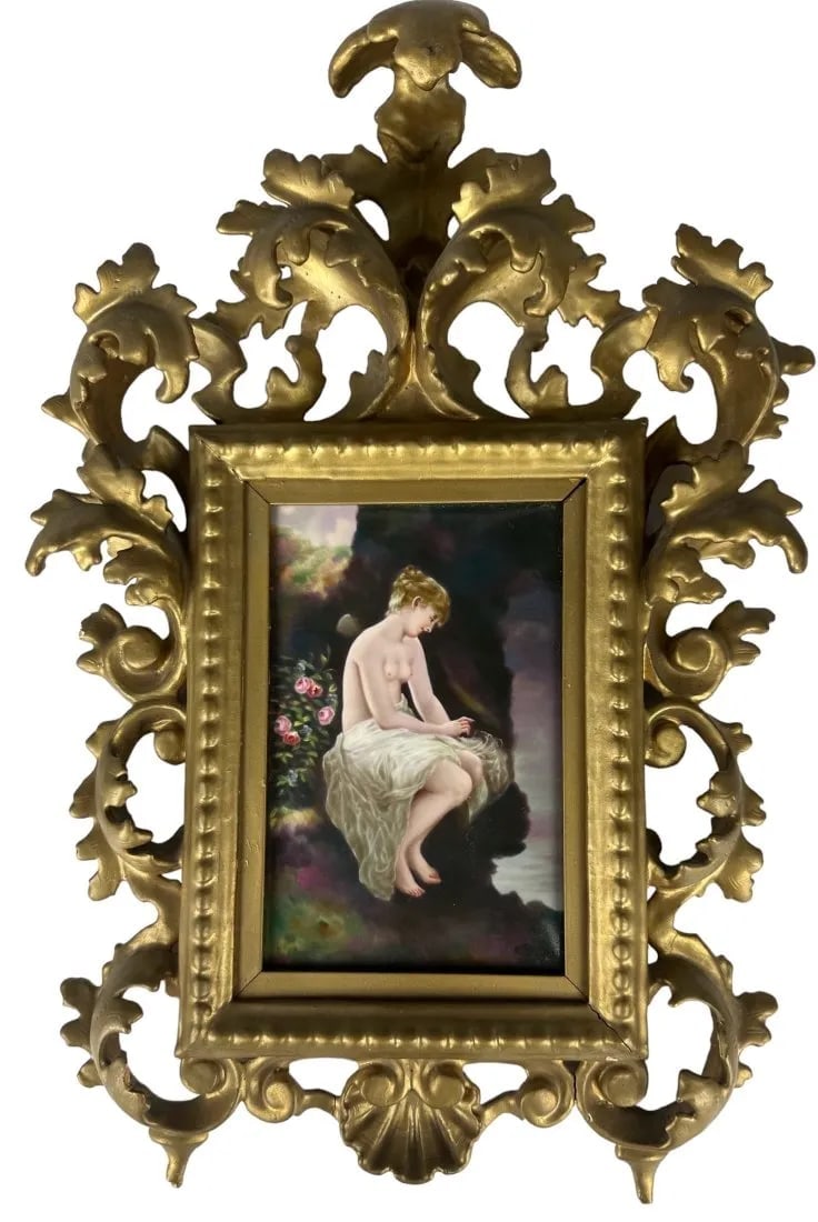 19TH CO BERLIN KPM PORCELAIN PLAQUE: Porcelain unframed Measures 7 inches x 5 inches approx. In good condition. Estimate $2.000-2.500