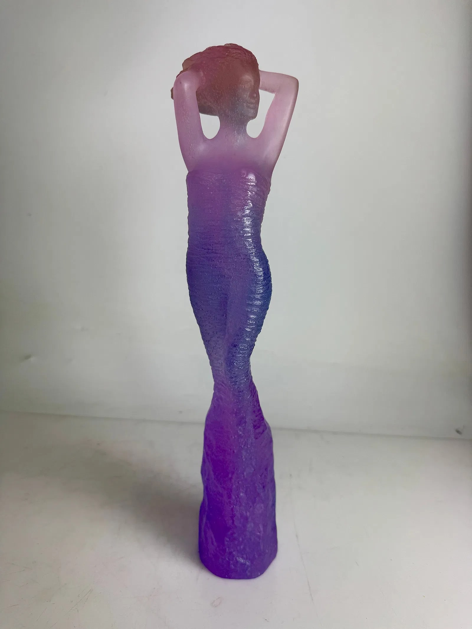 A LARGE LTD EDITION DAUM PATE DE VERRE FIGURE SIGNED RICHARD (1 of 6)