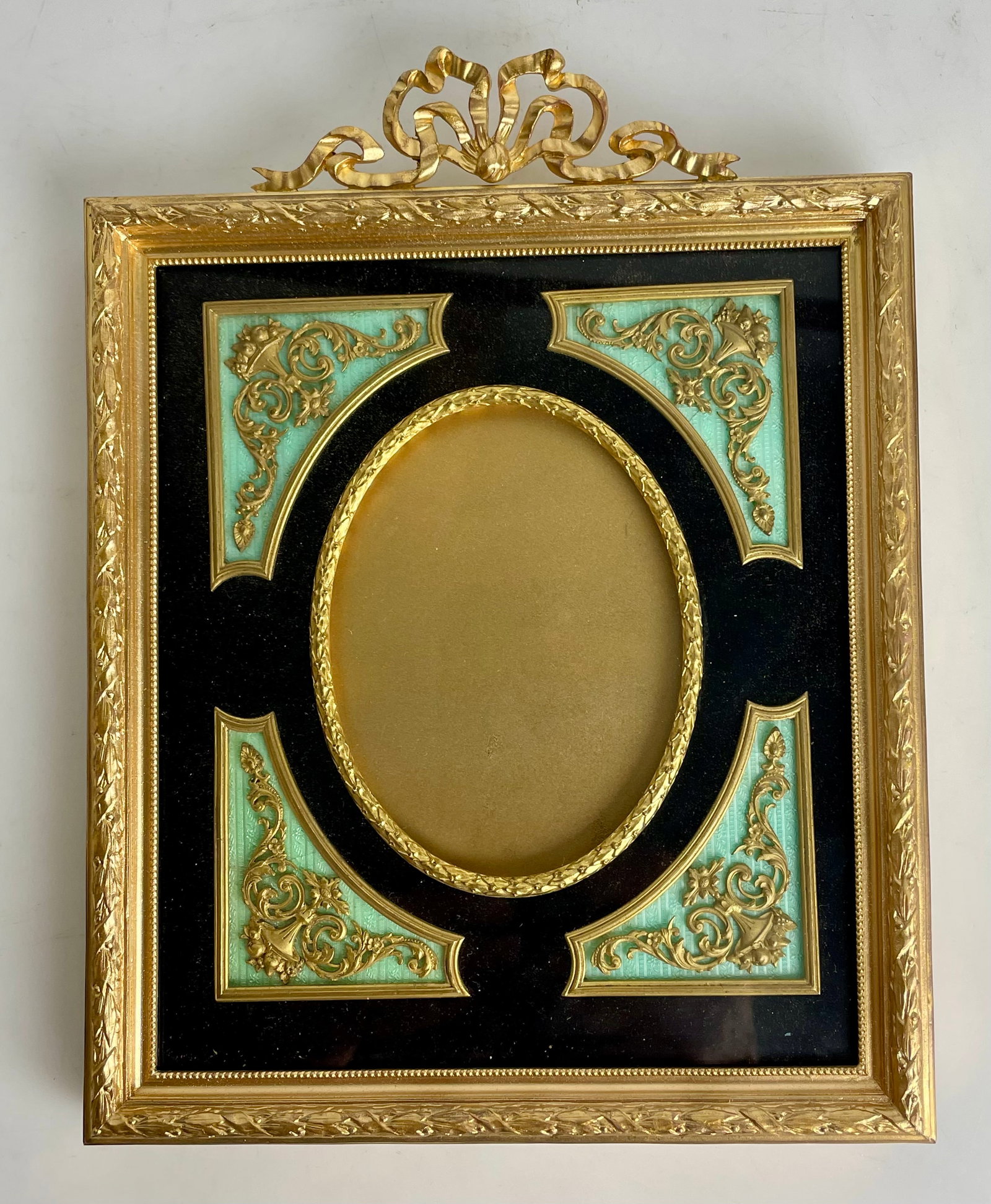 FRENCH ORMOLU ENAMEL PICTURE FRAME - 2