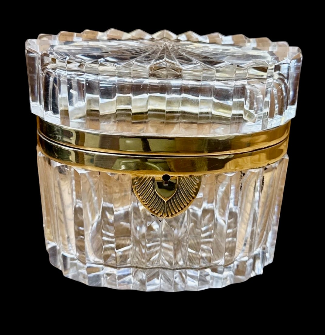 AN ORMOLU MOUNTED BACCARAT CRYSTAL BOC: Circa 1900. With key. In excellent condition. Estimate $1200-1500