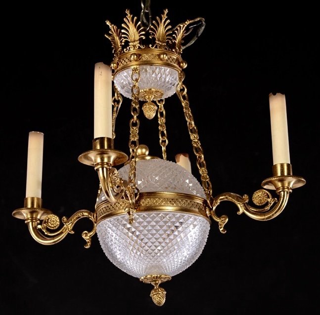 EMPIRE STYLE DORE BRONZE AND BACCARAT CRYSTAL (1 of 3)