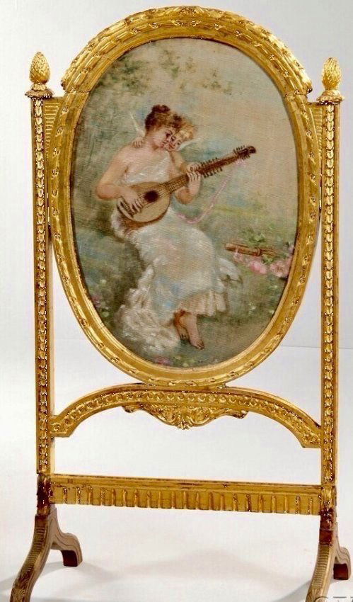 19TH CENTURY FRENCH GILTWOOD FIRE SCREEN (1 of 1)