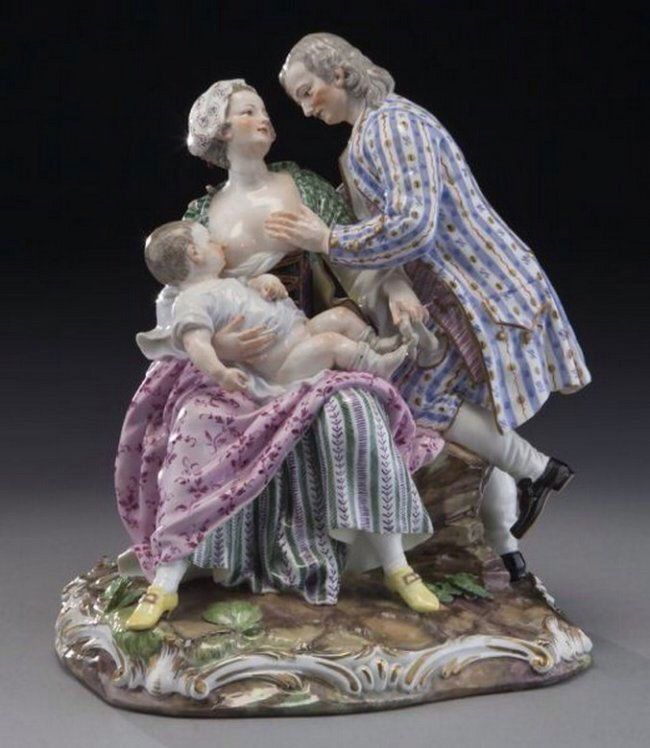 19TH CENTURY MEISSEN GROUP "THE GOOD MOTHER" (1 of 2)