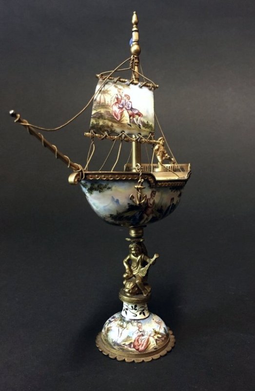 VIENNESE ENAMEL NEF (1 of 3)