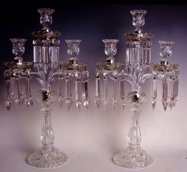 A LARGE PAIR OF BACCARAT CANDELABRA (1 of 1)