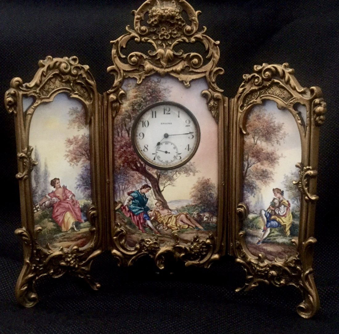 A VIENNESE ENAMEL MUSICAL CLOCK (1 of 5)