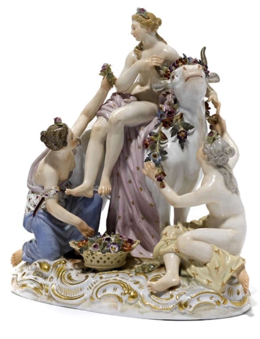 19TH CENTURY MEISSEN GROUP OF EUROPA AND THE BULL (1 of 1)