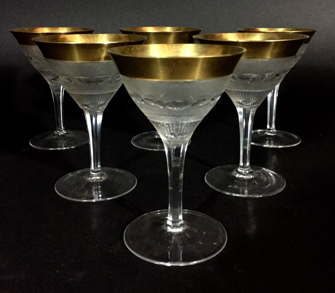 SET OF 6 MOSER SPLENDID GOLD CHAMPAGNE GLASSES Jul 07, 2016 Louvre
