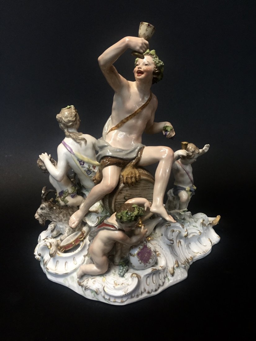 A LARGE 19TH C. BERLIN KPM PORCELAIN BACHUNTUS GROUP (1 of 4)