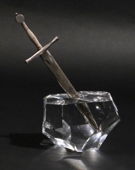 A STEUBEN GLASS & STERLING SILVER LETTER OPENER (1 of 1)