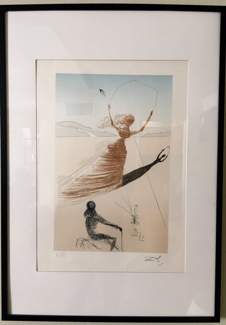 A LARGE SALVADOR DALI LITHOGRAPH (1 of 2)
