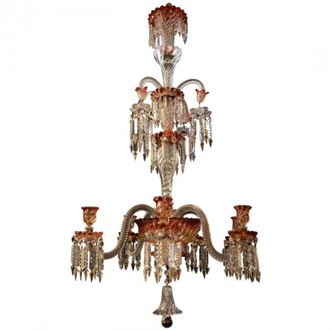 A LARGE BACCARAT CHANDELIER CIRCA 1880 (1 of 3)