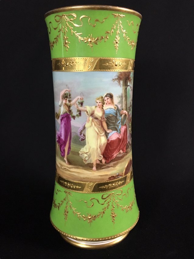 19TH CENTURY BERLIN PORCELAIN VASE (1 of 2)