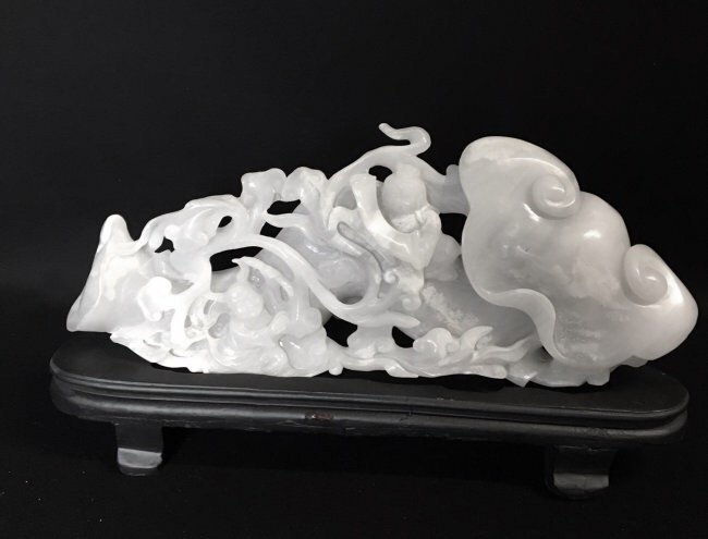 LARGE CHINESE WHITE JADE CARVING (1 of 3)