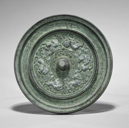 ANTIQUE CHINESE BRONZE MIRROR (1 of 1)