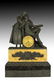 19TH C. FRENCH EMPIRE STYLE BRONZE AND MARBLE CLOCK