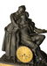 19TH C. FRENCH EMPIRE STYLE BRONZE AND MARBLE CLOCK - 2
