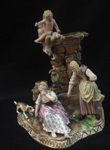 LARGE 19TH CENTURY MEISSEN GROUP (1 of 5)