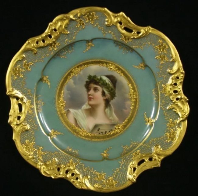 19TH CENTURY ROYAL VIENNA PLATE SIGNED WAGNER (1 of 3)