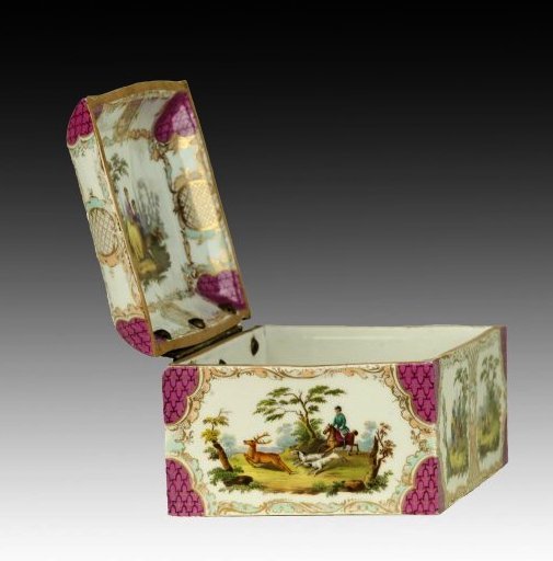 19TH CENTURY MEISSEN STYLE PORCELAIN BOX (1 of 2)